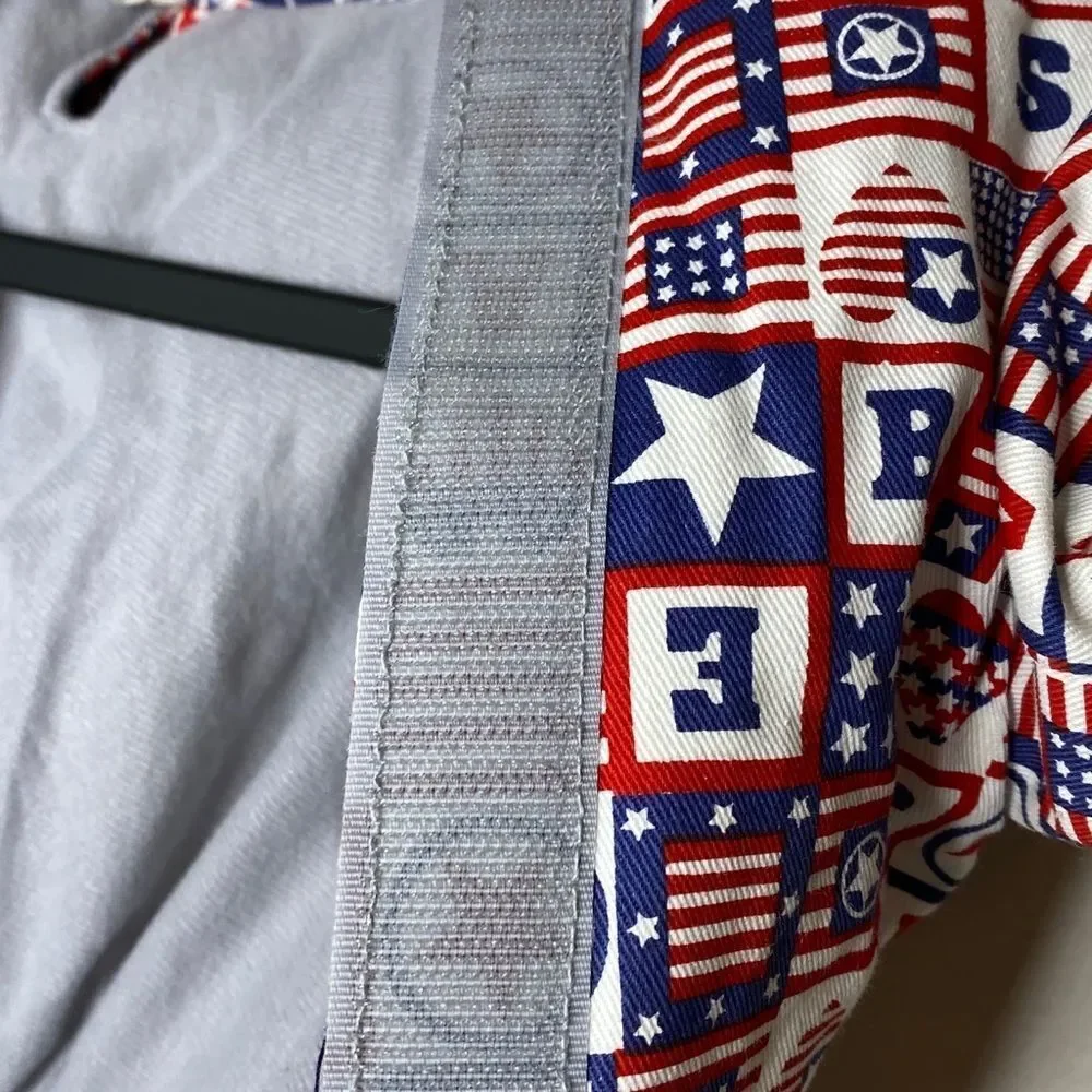Dickens Closet Patriotic‎ Flag Dog Parka nwt